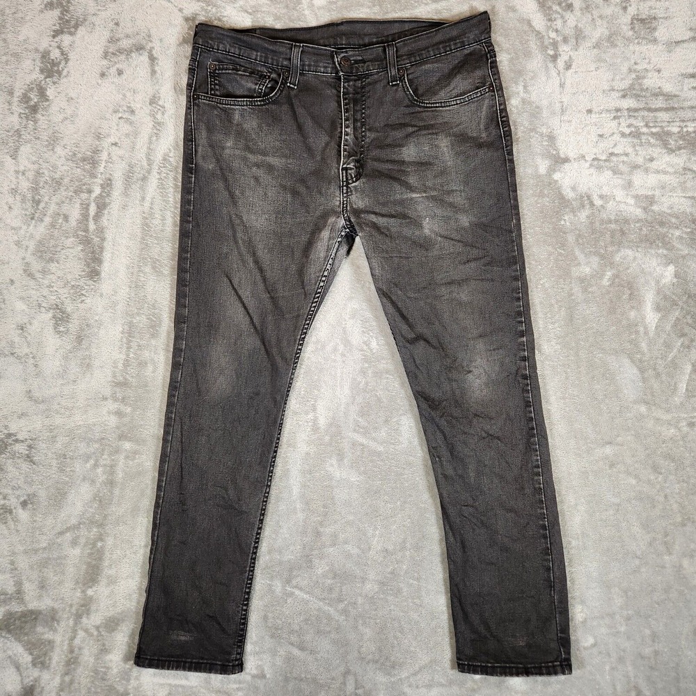 Levi's 512 Jeans Men's 36X30 Black Slim Tapered Fit Zip Fly Denim